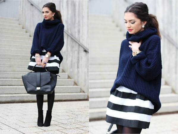 Great outfit for winter!! You can find the skirt here: http://www.romwe.com/romwe-stripeed-puff-black-skirt-p-73566.html?facebook=streetbellefashion